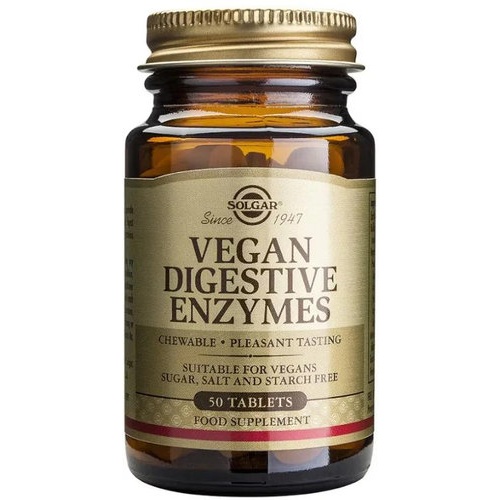 Solgar vegan enzimas digestivas  50 comprimidos masticables