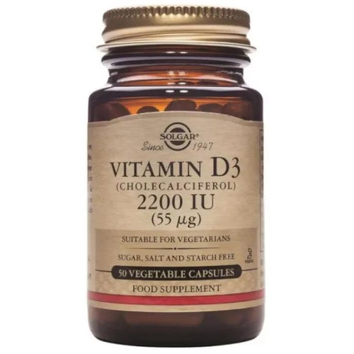 Solgar vitamina d3 colecalciferol  2200 ui 50 capsulas vegetales