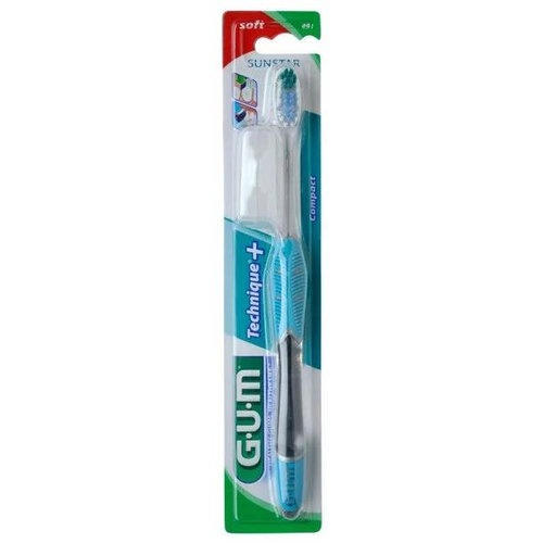 Cepillo dental adulto gum technique+ suave 1 unidad - gum 491 technique plus compacto