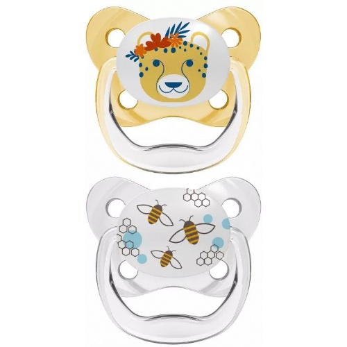 Chupete silicona dr brown´s prevent escudo mariposa 6 - 18 meses 2 unidades color amarillo - dr brow