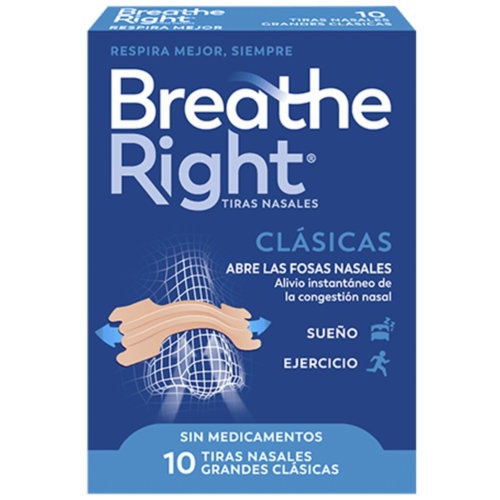 Breathe right clasicas tira adh nasal 10 unidades - tira adh nasal