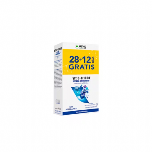 Arkopharma vitamina c + d3 1000  40 comprimidos efervescentes pack