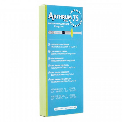 Arthrum h 2,5 % jeringa precargada - hialuronato sodico (2.5 %  75 mg jeringa 3 ml)