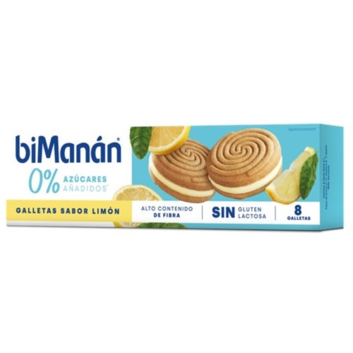 Bimanan galletas snack  8 unidades sabor limon