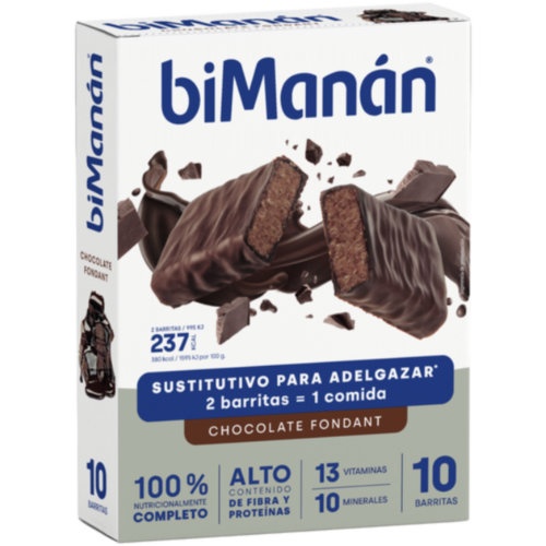 Bimanan sustitutivo  10 barritas 31 g sabor chocolate fondant