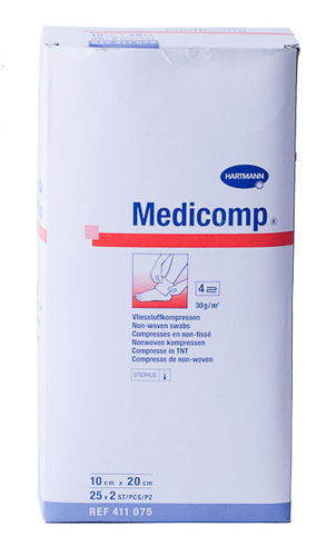 APOSITO ESTERIL medicomp compresas non woven (10 x 20 cm 25 sobres 2 u)