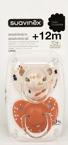 SUAVINEX chupete latex t anatomica (+ 12 m 2 u)