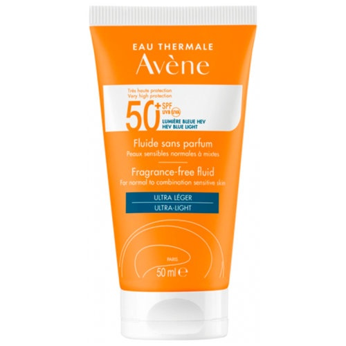Avene spf 50+ fluido muy alta proteccion sin perfume  1 envase 50 ml
