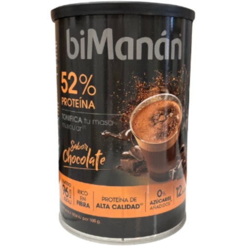 Bimanan proteina batido  1 lata 12 dosis 360 g sabor chocolate