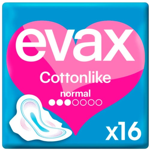 Compresas higienicas femeninas - evax cottonlike (normal con alas 16 compresas)