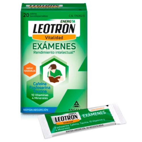 Leotron examenes  20 sobres bucodispersables 2 g sabor naranja