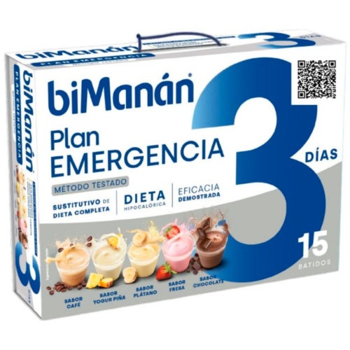 Bimanan plan emergencia 3 dias  15 sobres 44 g