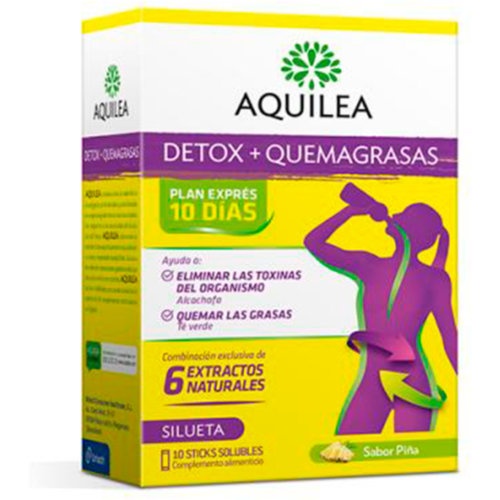 Aquilea detox quemagrasas forte  10 sticks 15 ml sabor piña