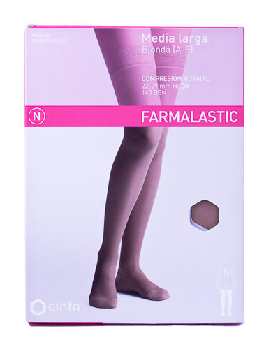 FARMALASTIC BLONDA media larga (a-f) comp normal (beige t- med)