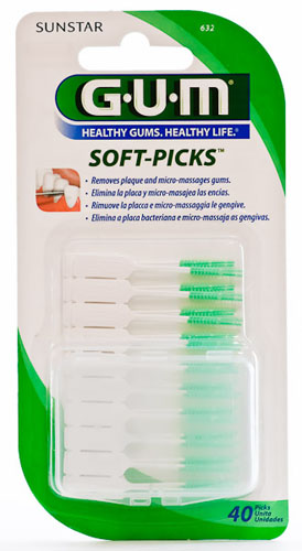 GUM 632 M40 soft picks filamentos de goma (regular 40 u)