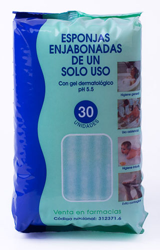 begobaño esponja enjabonada desechable (30 esponja)