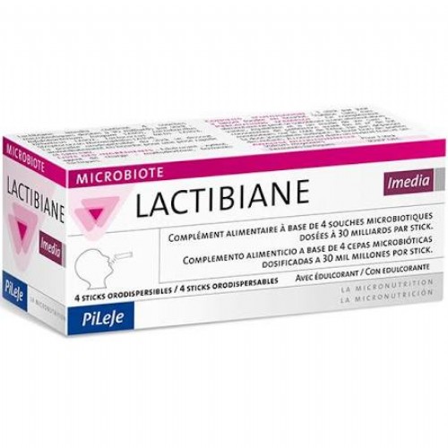 LACTIBIANE IMEDIA PILEJE STICKS ORODISPENSABLES - 4 STICKS