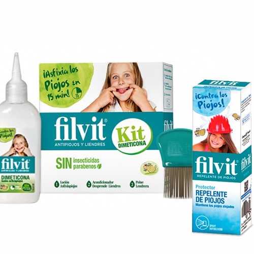 Filvit protector repelente de piojos (125 ml) + FILVIT KIT DIMETICONA