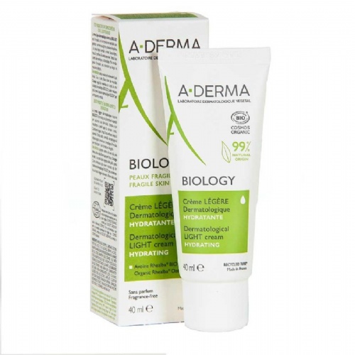A-derma biology crema ligera dermatologica hidratante  1 envase 40 ml