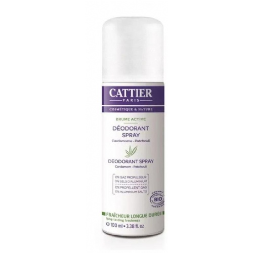 Cattier desodorante spray brume active unisex  100 ml