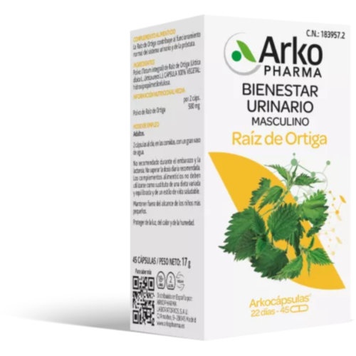 Arkocapsulas raiz de ortiga  45 capsulas
