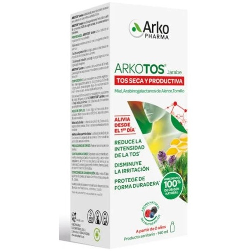Arkotos tos seca y productiva  1 envase 140 ml sabor frutos rojos