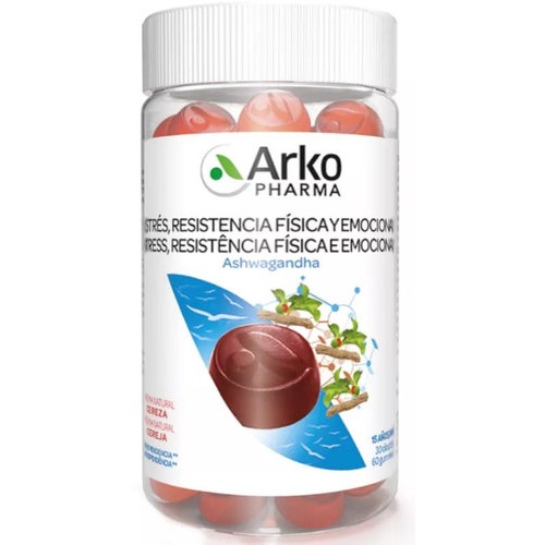 Arkopharma estres resistencia fisica y emocional  60 caramelos de goma sabor cereza