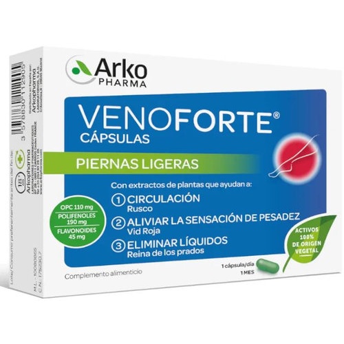 Venoforte piernas ligeras  30 capsulas