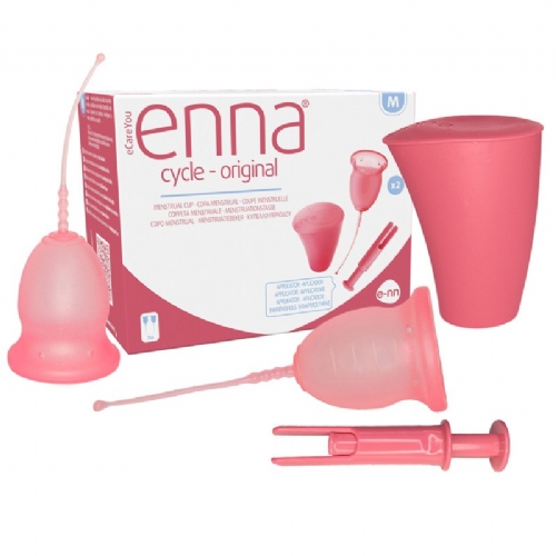 Enna cycle copa menstrual 2 unidad talla s con aplicador mas caja esterilizadora