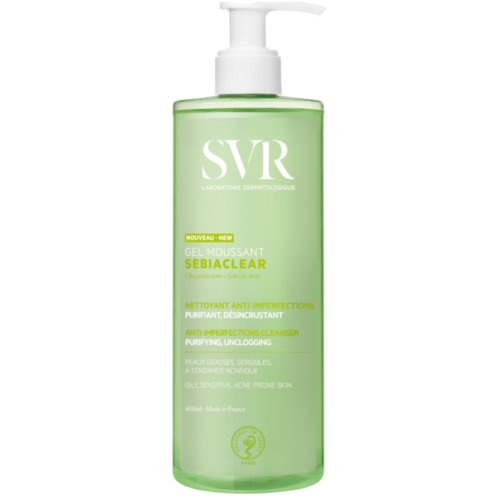 Sebiaclear gel moussant espuma limpiadora desincrustante sin jabon purificante svr 1 envase 400 ml -