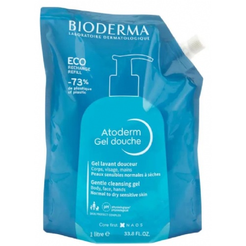 Atoderm gel de douche bioderma 1 envase 1 l eco-recargable - bioderma