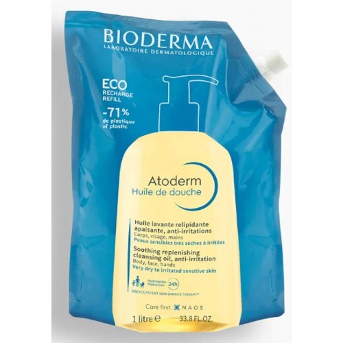 Atoderm aceite de ducha bioderma 1 envase 1 l eco-recargable - bioderma