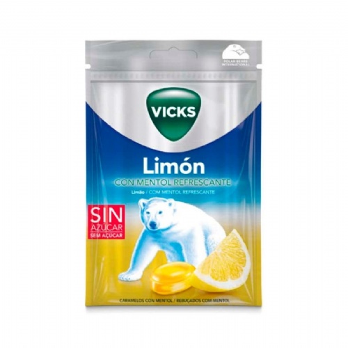 Vicks limon caramelo duro con mentol (1 bolsa 72 g)