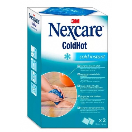 3m nexcare instant - coldhot aplicacion de frio instantaneo (2 bolsas 18 cm x 15 cm)
