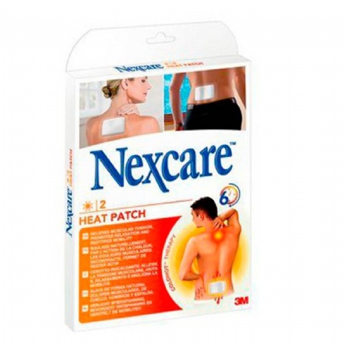3m nexcare parche calor  2 unidades 13 cm x 9,5 cm