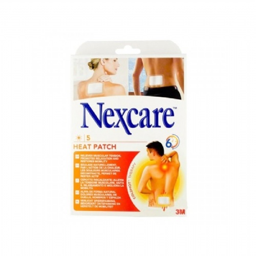 3m nexcare parche calor  5 unidades 13 cm x 9,5 cm