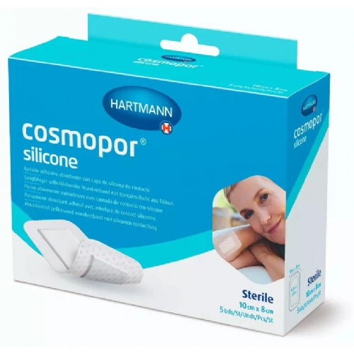 Aposito esteril cosmopor silicone 5 unidades 10 x 8 cm - aposito esteril