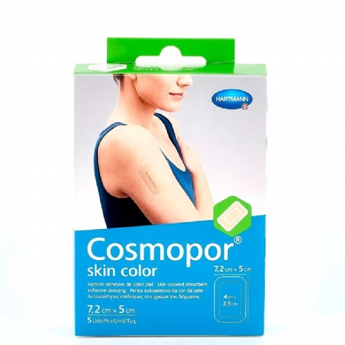Aposito esteril cosmopor skin color 5 unidades 7,2 x 5 cm - aposito esteril