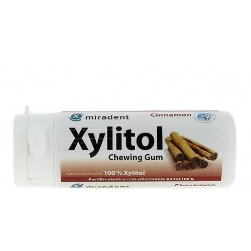 Goma de mascar con edulcorante xilitol 100%  30 chicles sabor canela