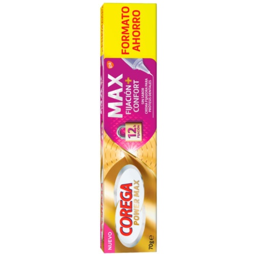 Corega max fijacion + confort  1 tubo 70 g sin sabor