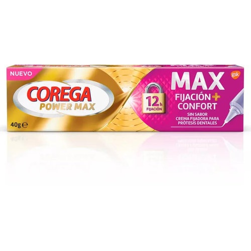 Corega max fijacion + confort  1 tubo 40 g sin sabor