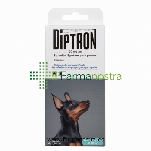 DIPTRON 67 mg SOLUCION SPOT-ON PARA PERROS PEQUEÑOS