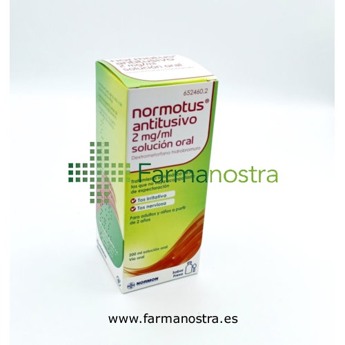 NORMOTUS ANTITUSIVO 2 MG/ML SOLUCIÓN ORAL, 1 frasco de 200 ml
