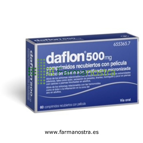 DAFLON 500 MG COMPRIMIDOS RECUBIERTOS CON PELÍCULA, 60 comprimidos