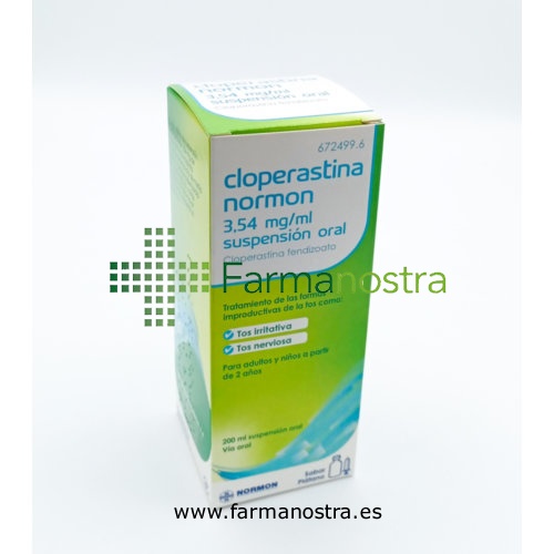CLOPERASTINA NORMON 3,54 mg/ml SUSPENSION ORAL, 1 frasco de 200 ml