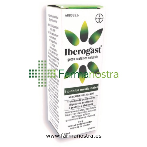 IBEROGAST GOTAS ORALES EN SOLUCION, 1 frasco de 20 ml
