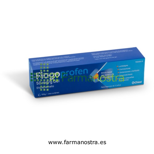 FLOGOPROFEN  50 mg/g Gel , 1 tubo de 100 g