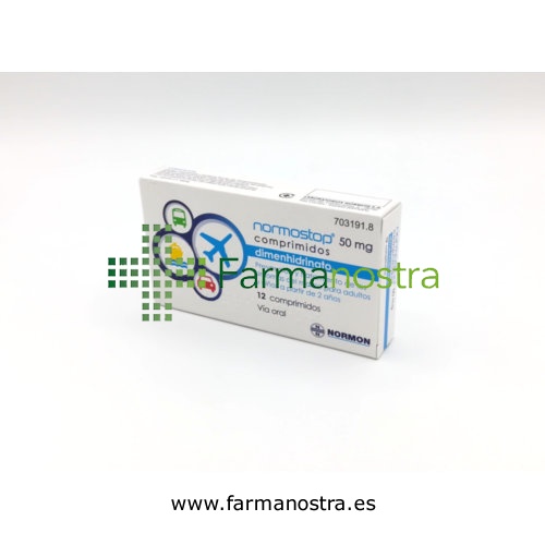 NORMOSTOP 50 MG COMPRIMIDOS , 12 comprimidos (Blister Al-Al (poliamida/Al/PVC-Al)
