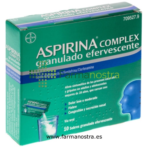 ASPIRINA COMPLEX GRANULADO EFERVESCENTE, 10 sobres