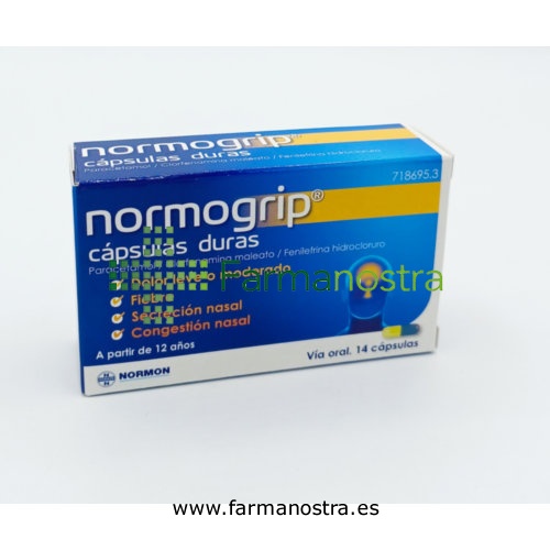 NORMOGRIP CAPSULAS DURAS, 14 capsulas (Blister Al-PVCD/PVC)